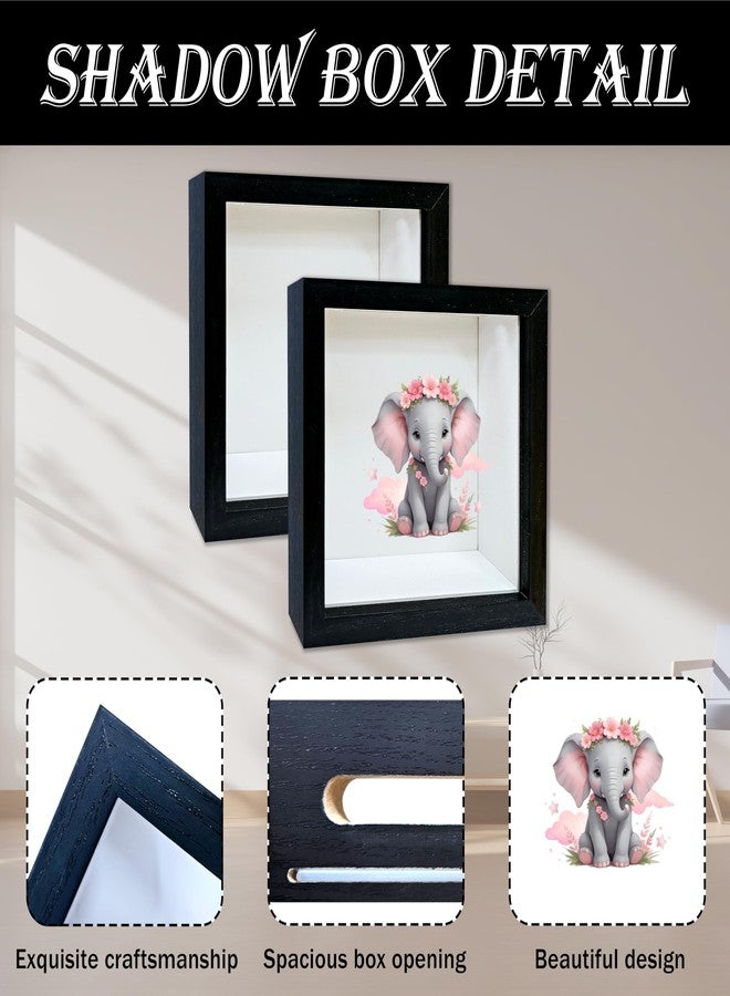 Mueddur Baby Saving Money Shadow Box Frame, Girl Piggy Bank Box with Slot, Pink Elephant Themed Keepsake Memory Box, Fund Money Box Birthday Gifts for Kids Children, Girl Room Decorative Wooden Money Box -21 - Image 3